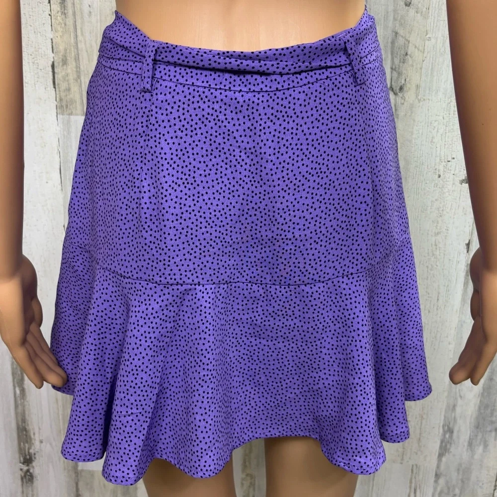 Love for Humanity Purple Polka Dot‎ Skort